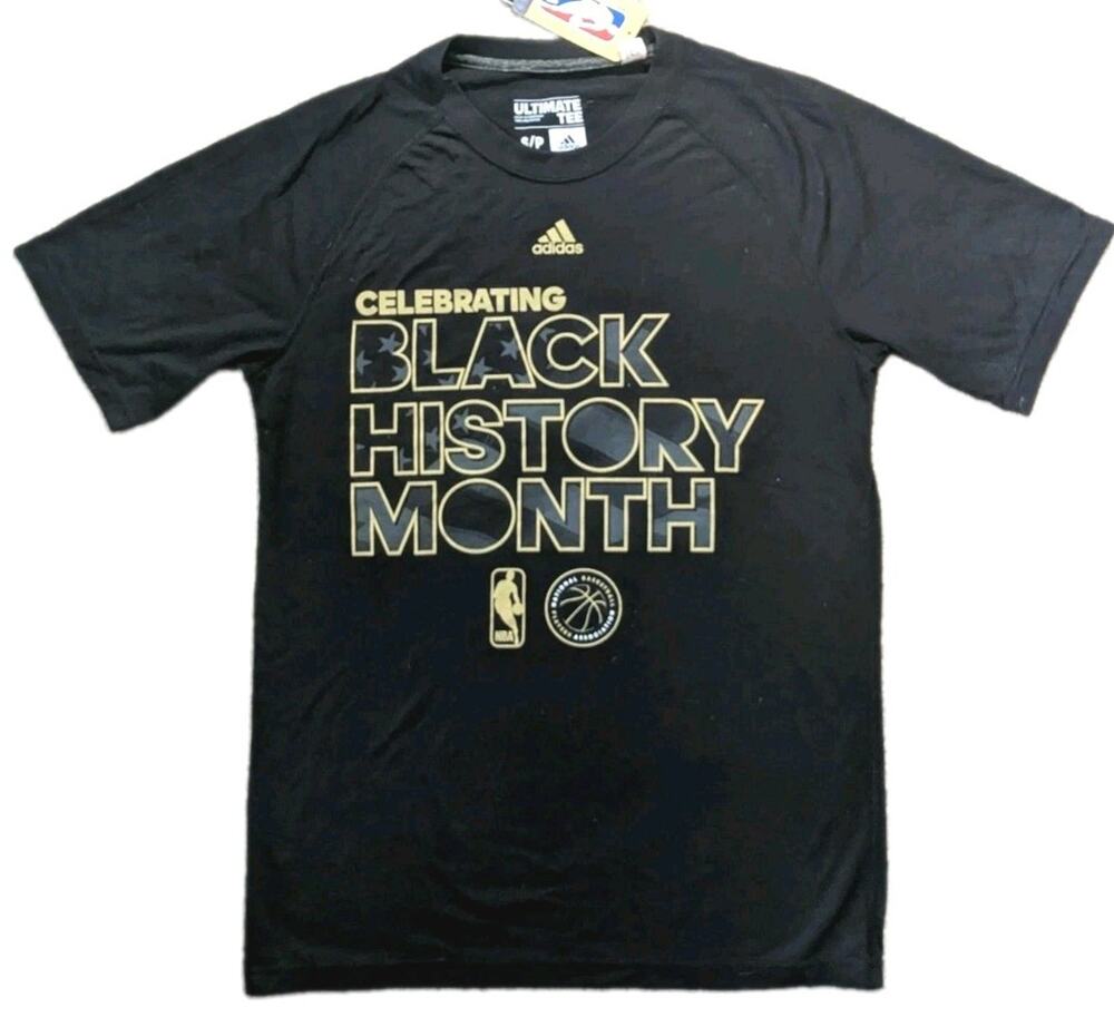 Adidas NBA Authentics Black History Month Ultimate Tee T Shirt Small New